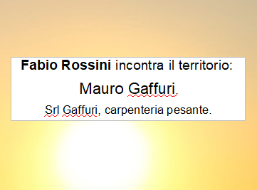 Intervista a Mauro Gaffuri (Srl Gaffuri, carpenteria pesante).